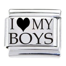Body Candy Italian Charms Laser I LOVE MY BOYS