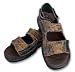 Leather Camo Sandals