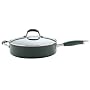 Anolon Advanced Hard Anodised Covered Saute Pan with Helper Handle, 24 cm