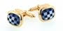 18kt yellow gold cufflinks with lapis lazuli and mother of pearl