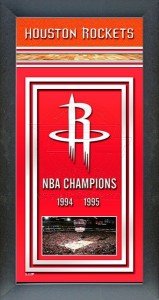 Houston Rockets Framed Championship Banner