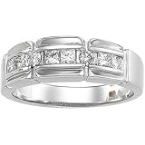 14K White Gold Mens Diamond Ring