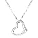 14k White Gold Children's Heart Pendant on 15 Chain