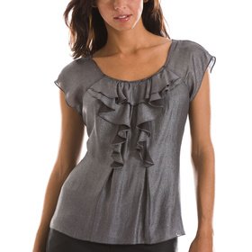 Buy Armani Exchange Metallic Ruffled Blouse by Armani Exchange