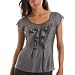Armani Exchange Metallic Ruffled Blouse