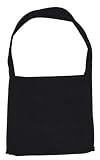 RAYHER - Schultertasche 100 % Baumwolle, schwarz, 35x36 cm, mit Riemen 105 cm