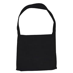 RAYHER - Schultertasche 100 % Baumwolle, schwarz, 35x36 cm, mit Riemen 105 cm