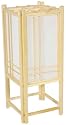 Asian Décor - 18" Double Cross Japanese Style Wood & Paper Shoji Lantern Oriental Lamp - Natural