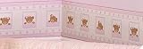 Bow Bear Pattern Wallpaper Border Pre-Pasted
