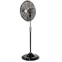 Hunter 90122 Century 17-Inch Oscillating Pedestal Fan, Satin Black