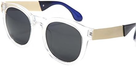 Female drivers driving sunglasses glasses big box myopia retro round sunglasses tide Men (Transparent color)