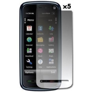 5 Pack of Premium Reusable LCD Screen Protector for Nokia XpressMusic 5800