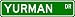 YURMAN Street Sign ~ Personalized Family Lastname Sign ~ Gameroom, Basement, Garage Sign Novelty** ALUMINUM Image