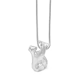 Sterling Mothers Love Bear Pendant on 28' Snake Chain