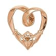 14K Rose Gold Claddagh Heart Pendant