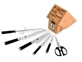 Shun Classic 7-Piece Stainless-Steel Asian Knife Set with Bamboo Block