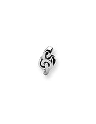 Treble Clef Charm in Silver for 3mm Charm Bracelets