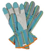 Gardena 0597-20 Gartenhandschuhe für Herren, türkis-gestreift/grau, Größe: 10/XL