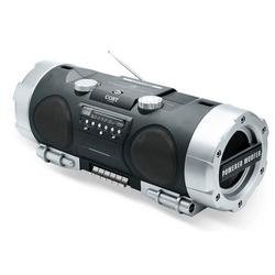 Electronics: Coby CD Boombox With AM/FM Tuner, Cassette Deck And Powered Woofer