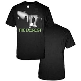 The Exorcist Classic Horror Backlight Demon Movie 666 Adult Black T-shirt