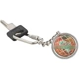 Amber Gemstone World Globe Keychain