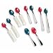 Pediatric Color Spoons Pediatric Color Spoons help to protect teeth and lips with these Plastisol -coated spoons. Built-up handles help with decreased grip strength or range of motion. Bright, appealing colors are visually stimulating. Dishwasher safe up to 180 F. Cold sterilization increases life. Latex free.