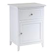 Winsome 10115 Night Stand- Accent Table with Drawer and cabinet for storage- White
