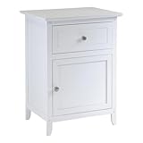Contemporary Style Nightstand in White Finish