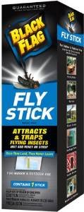 4 Pk, Black Flag Fly Stick Insect Trap