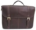 Samsonite Business Cases 4" Double Gusset Flapover Leather Portfolio/Computer Case