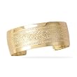 14 Karat Gold Plated Brass Floral Cuff Bracelet