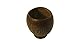 Set of Two (2) 100% Real, Natural, Polished Coconut Shell Drinking Cups made of Coconut Cups on Wooden Bases