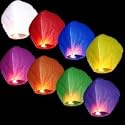 10 St&uuml;ck/8 FARBEN GEMISCHTE HIMMELSLATERNE SKYBALLON SKYLATERNE Die beste Mischung !!