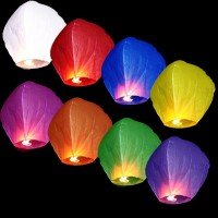 10 Stück/8 FARBEN GEMISCHTE HIMMELSLATERNE SKYBALLON SKYLATERNE Die beste Mischung !!