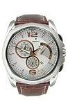 Festina Chronograph Brown Leather Brushed Silver Dial Men's watch #F16354/4