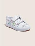 Guess Kids Glamtastic Low EZ,White Multi Canvas,5 M US Toddler