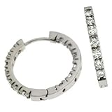 14k White Hinged 1.38 Ct Diamond Earrings