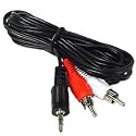 6FT 3.5mm Mini Plug to RCA Hook Computer To Stereo 6 FT