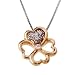me. pinkクローバー&ハート 3wayネックレス シルバー925（プラチナ&PinkGoldコーティング）