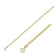 14K Gold Mariner Flat Chain 2.1mm 20 inch with Spring-Ring Lock Italy Yellow Gold Chain