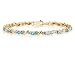 10k Yellow Gold Diamond and Blue Topaz Bracelet