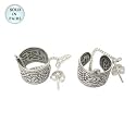 Ear Cuffs Sterling Silver Unique Design with Chain