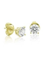 14k Yellow Gold Round Diamond Stud Earrings (GH, SI1-SI2, 0.33 carat)
