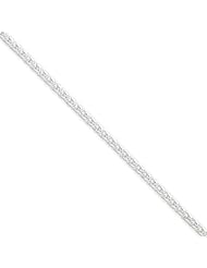 Sterling Silver 24in 2.5mm Round Spiga Necklace Chain. Metal Wt- 11.6g