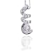 14K White Gold 0.06 ct. Diamond Solitaire Pendant with Chain