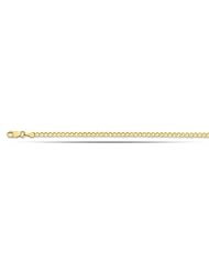 14K Yellow Gold Curb Chain Ladies Anklet (10 Inches)