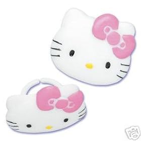 HELLO KITTY CUPCAKE OR CAKE RINGS SET OF 12