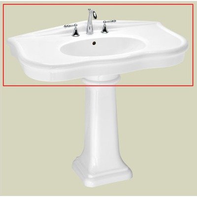 Parisian Medium Pedestal Sink Finish: White