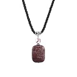 Necklace-N21-GenuineSemiPreciousStoneHungonaTriple-StrandTwistedSilk/SatinCord+2