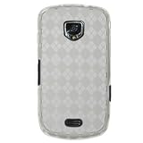 Flexi Gel SKin TPU CLEAR With CHECKERED PLAID Design Sleeve Glove Soft Cove ....